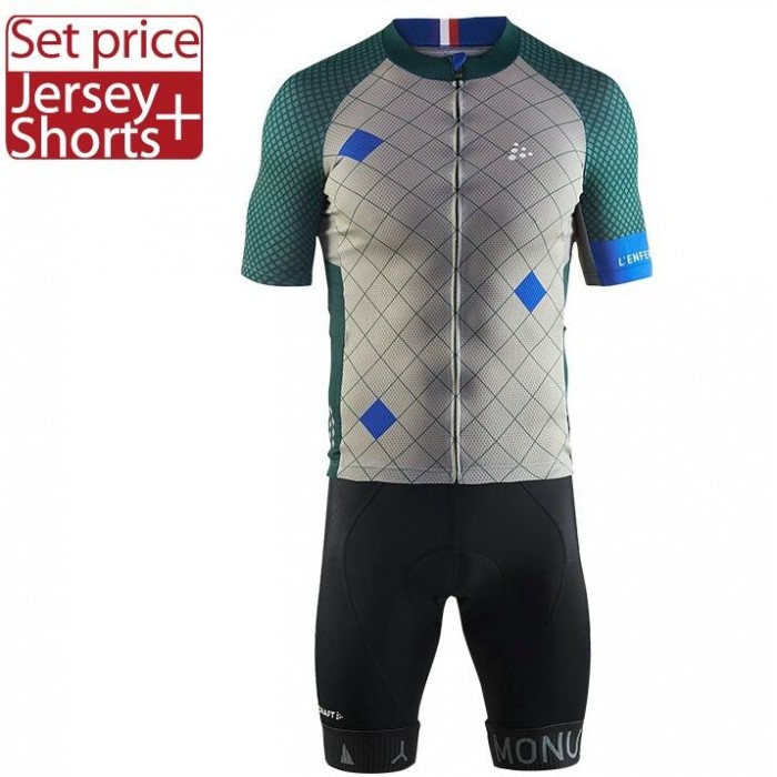 CRAFT MONUMENTS Lenfer Du Nord 2017 Fahrradbekleidung Satz Radtrikot Kurzarm+Kurz Radhose Radtrikot Kaufen