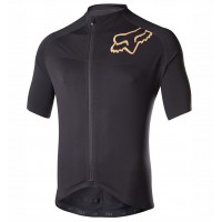 2017 Team FOX Homme Schwarz Gold Radtrikot Kurzarm Radtrikot Kaufen