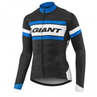 2017 Giant Blau Schwarz Radtrikot Langarm Radtrikot Kaufen