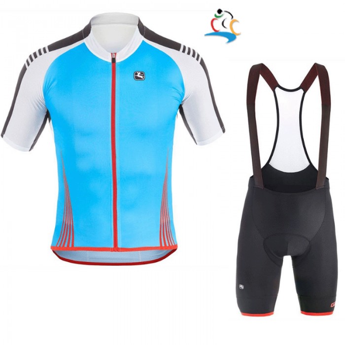 2017 Giordana Sahara Blau Fahrradbekleidung Satz Radtrikot Kurzarm+Kurz Trägerhose Radtrikot Kaufen