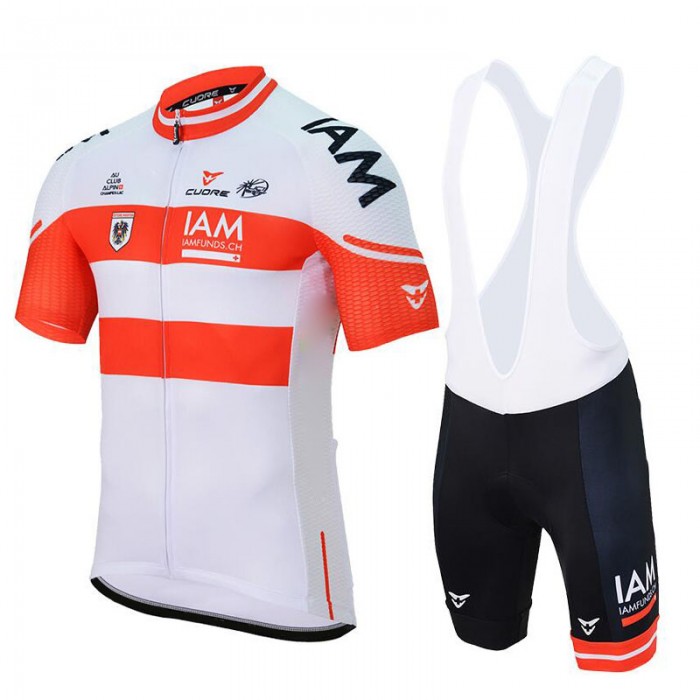 IAM 2017 Austrian Champion Fahrradbekleidung Satz Radtrikot Kurzarm+Kurz Trägerhose Radtrikot Kaufen