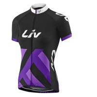 2017 Liv Damen Schwarz-lila Radtrikot Kurzarmen Radtrikot Kaufen