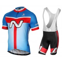 2017 Nalini PRO Navision Blau-Rot Fahrradbekleidung Satz Radtrikot Kurzarm+Kurz Trägerhose Radtrikot Kaufen