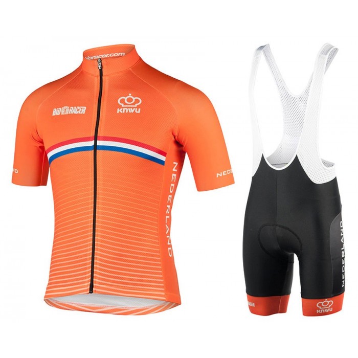 2017 neerlandais National Team Fahrradbekleidung Satz Radtrikot Kurzarm+Kurz Trägerhose Radtrikot Kaufen