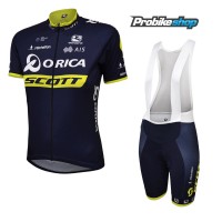 Damen Orica Scott Pro 2017 Fahrradbekleidung Satz Radtrikot Kurzarm+Kurz Trägerhose Schwarz Radtrikot Kaufen
