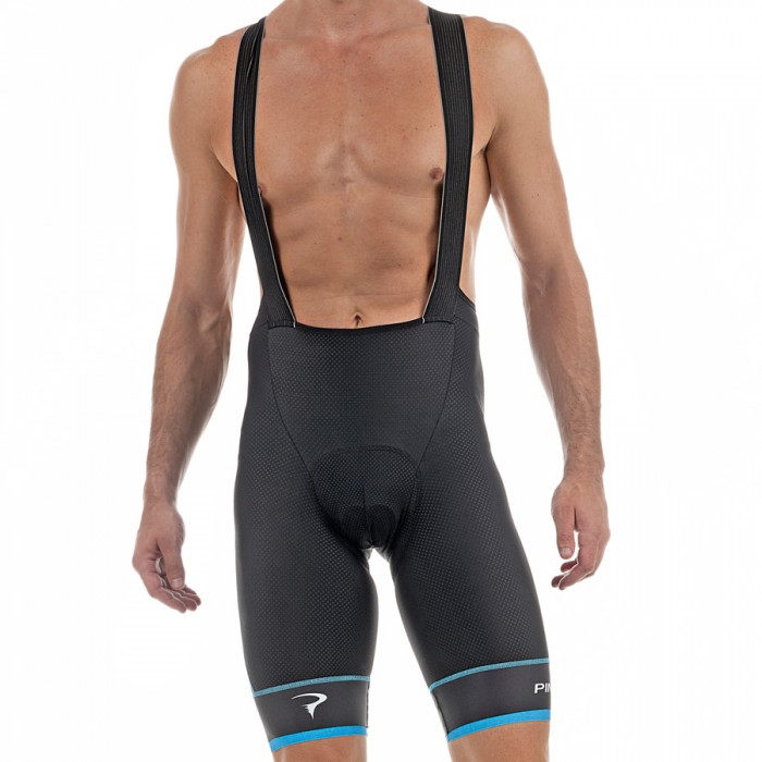 2017 Pinarello Tour Kurz Trägerhose-Schwarz Sky Blau Radtrikot Kaufen