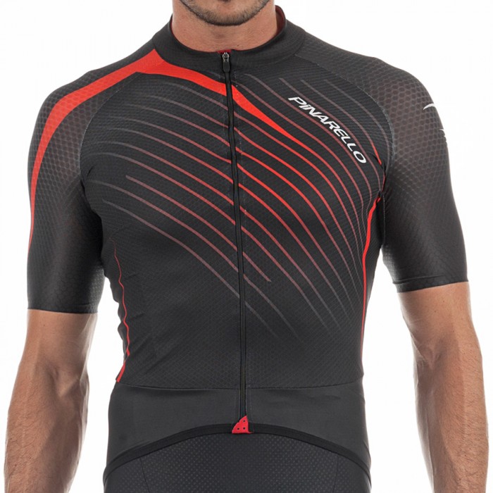 2017 Pinarello Tour Radtrikot Kurzarm-Schwarz Rot Radtrikot Kaufen