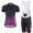 2017 Scott Damen Schwarz violett Fahrradbekleidung Satz Radtrikot Kurzarm+Kurz Trägerhose Radtrikot Kaufen
