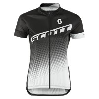 2017 Scott Damen Schwarz Weiß Radtrikot Kurzarm Radtrikot Kaufen