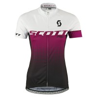 2017 Scott Damen Weiß violett Radtrikot Kurzarm Radtrikot Kaufen
