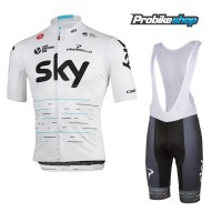 Sky Team Tour De France Set 2017 Fahrradbekleidung Satz Radtrikot Kurzarm+Kurz Trägerhose Radtrikot Kaufen