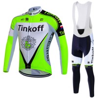 2017 Tinkoff Grün Fahrradbekleidung Satz Radtrikot Langarm+Lang Trägerhose Radtrikot Kaufen