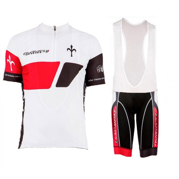 Wilier 2017 Pro Team Weiß Fahrradbekleidung Satz Radtrikot Kurzarm+Kurz Trägerhose Radtrikot Kaufen